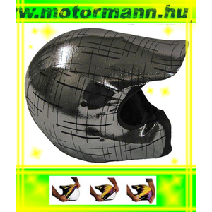 HelmetSkinz Black Chrome - Sisakhuzat
